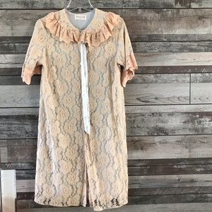 Vintage Aristocraft evening house coat robe lace